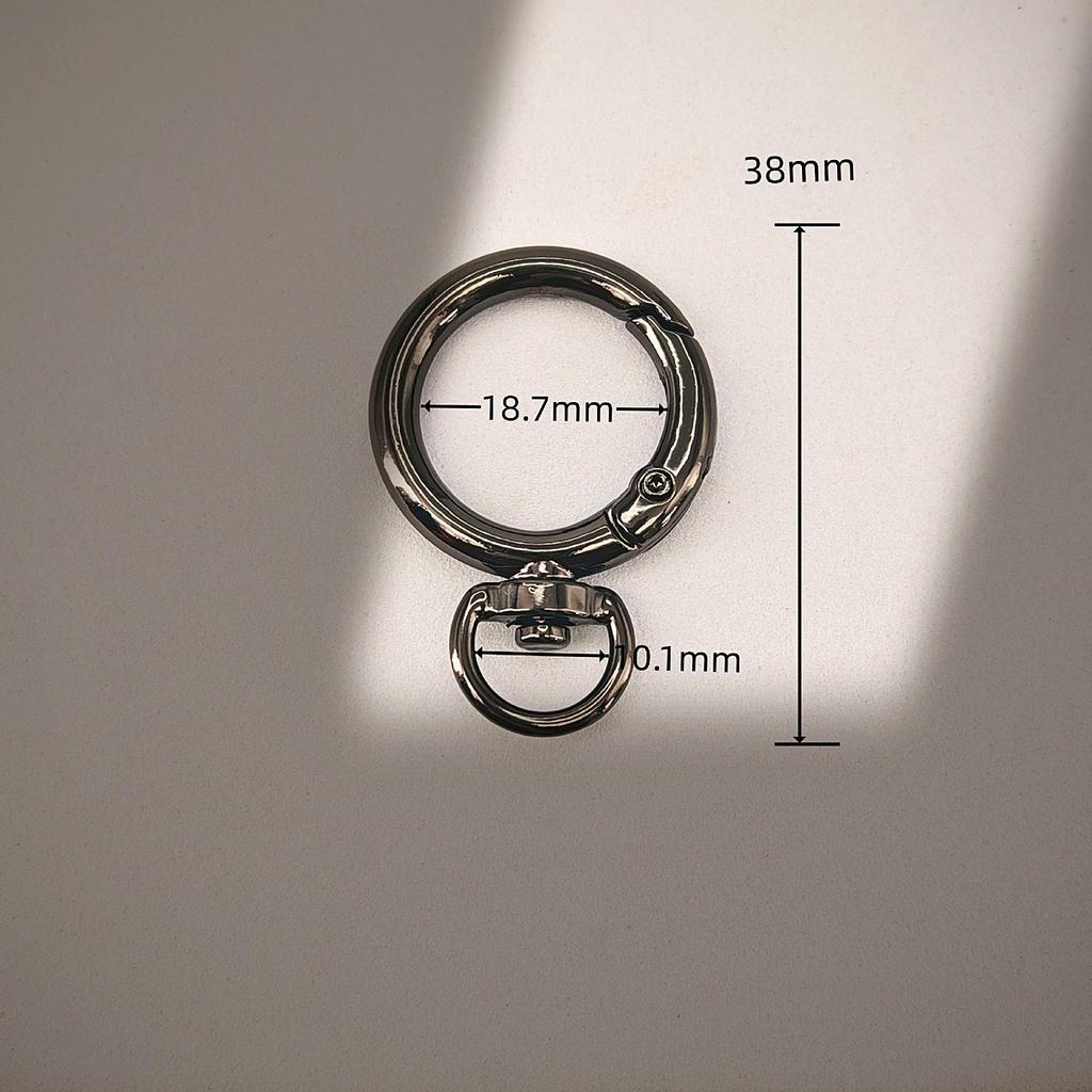 Zinc Alloy Spring Ring Buckle Hook for Bags and Keyrings