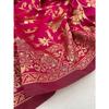 Silk Saree from the ALMAARI Store Is Adorned with Beautiful Zari Work In Form of Traditional Motifs.