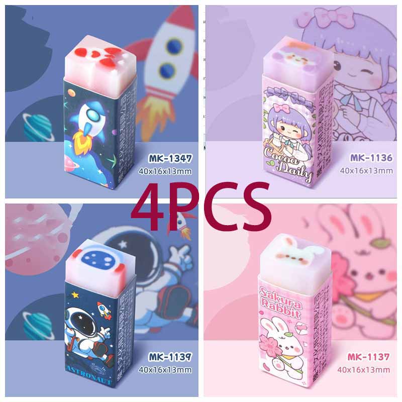 1/4/8 st söta tecknade suddgummin hållbara smörgåssuddgummin ritkul priser och brevpapper skola kontorsmaterial