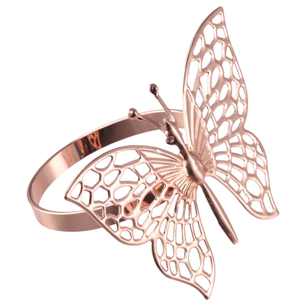 1/6pcs Butterfly/Hollow Hollow Butterfly Napkin Ring Napkin Ring Holder Coffee Shop
