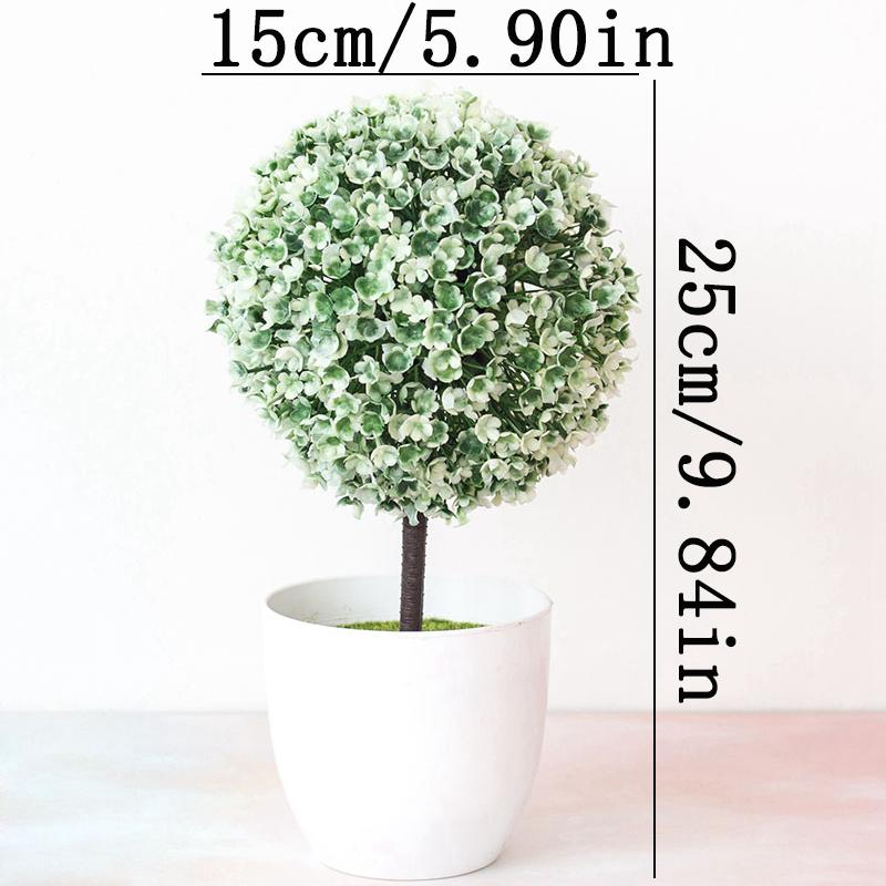 Sakura Snow Ball Tree Artificial Plants Potted Bonsai Plants Ornaments for Home Garden Decor Party Hotel Decor Simulated Plants
