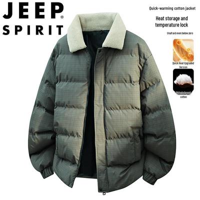 JEEP SPIRIT Men's Winter Lamb Fleece Lined Cotton Jacket