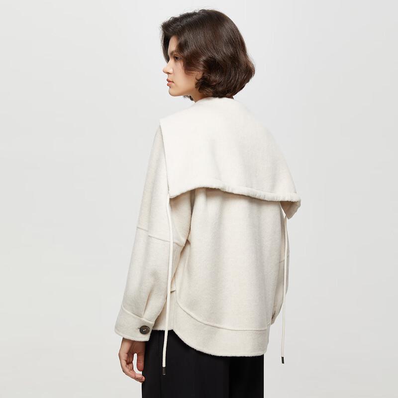 Shetu Damen Wollmischung Mantel mit lockerem Schnitt