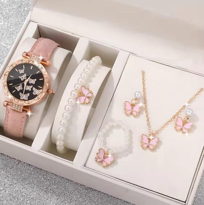 Popular Women'S Watch Fashionable Personality Simple Watch Butterfly Digital Belt Watch Women'S Suit Bracelet Watch