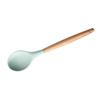 1PC Silicone Wood Turner Soup Spoon Spatula Brush Scraper Pasta Server Egg Beater Kitchen Cooking Tools Kitchenware Green/Pink