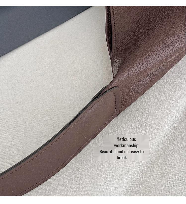 Retro Solid Color Tote Bag - Versatile Large Capacity Women's Handbag
