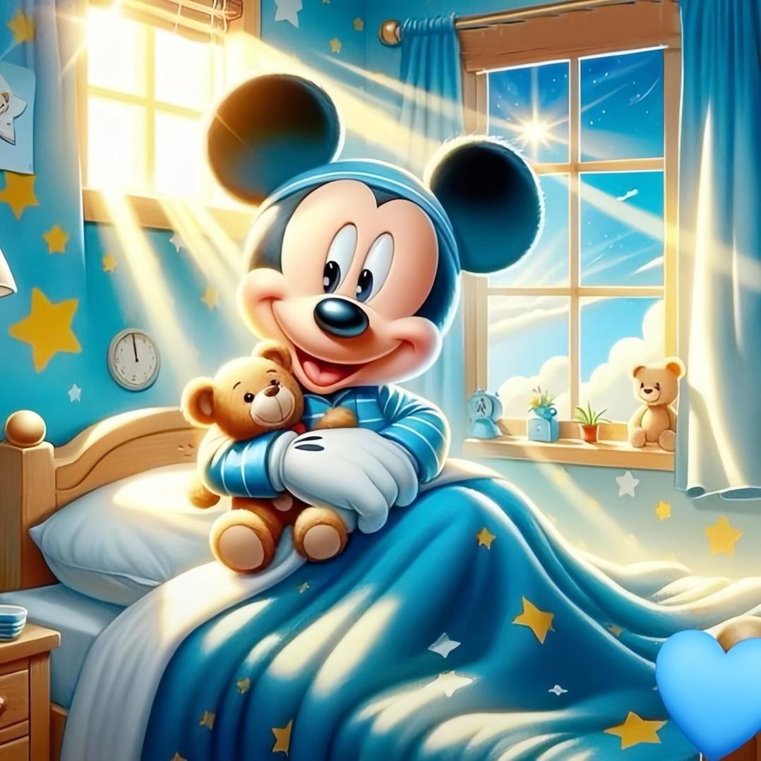 

Алмазная вышивка Микки Маус картина стразы мозаика мультфильм новинка живопись подарки для пар украшение дома Round 30x30cm