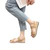 Women's Elastic Band Flat Shoes - 2023 Summer Outdoor Roman Sandals, Imitation Straw Linen Design