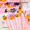 Creative 3D Cartoon Pencil Toppers - Cute Silicone Pen Caps for Halloween & Christmas Decorations