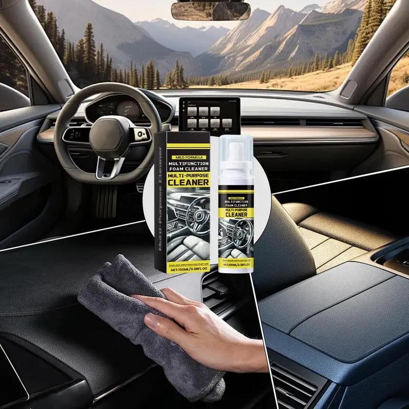 Multi-Purpose Foam Cleaner Car Interior Steering Wheel Leather Clean Remover Spray Household Cleaners Stain Removal Car Care
