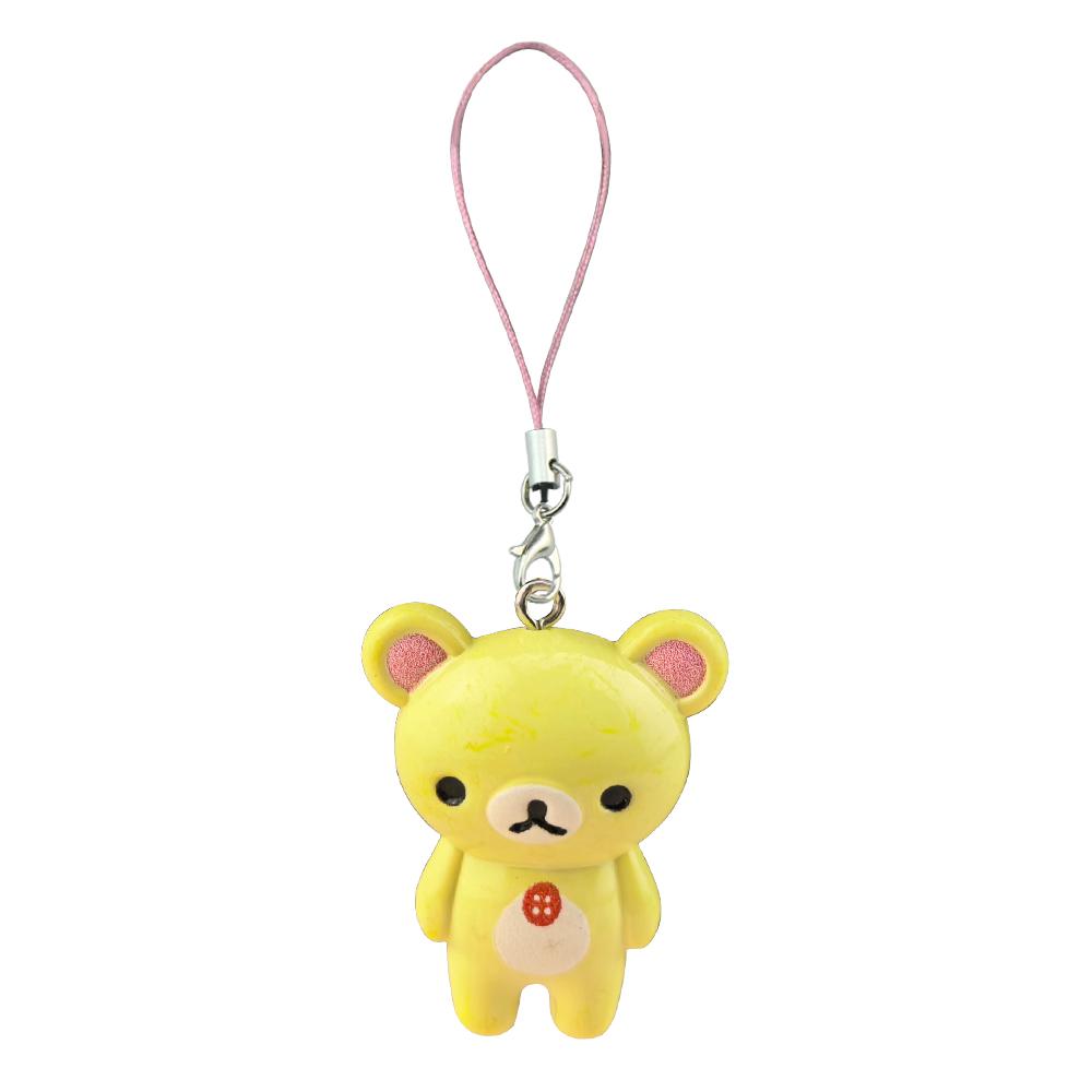 Kawaii Rilakkuma Easy Bear Keychains Lazybear Doll Bag Clothing Puller Phone Rope Keyrings Accessories Pendants Couple Gifts