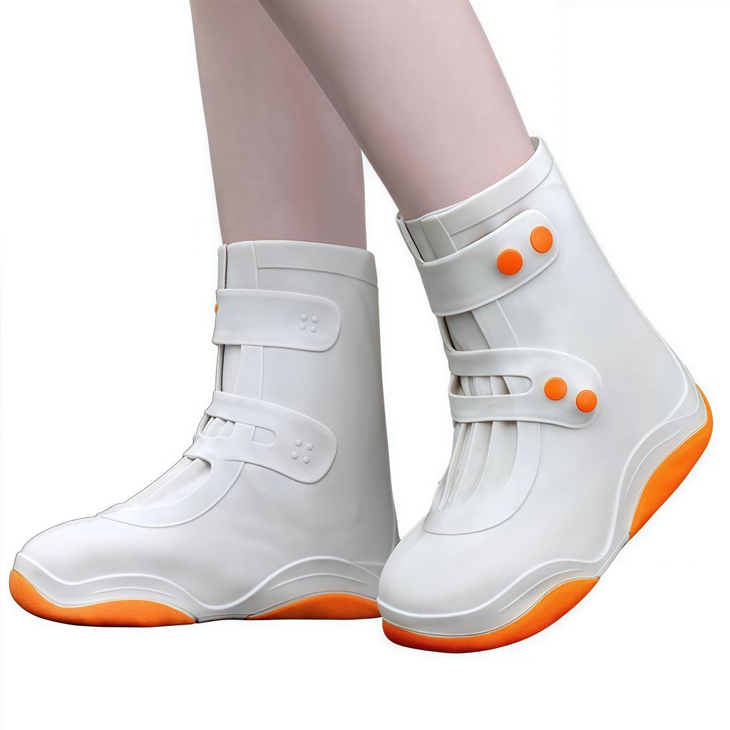 Silicone Non-Slip Waterproof Shoe Covers for Adults – Thickened, Wear-Resistant, Reusable Rain Boots for Men and Women