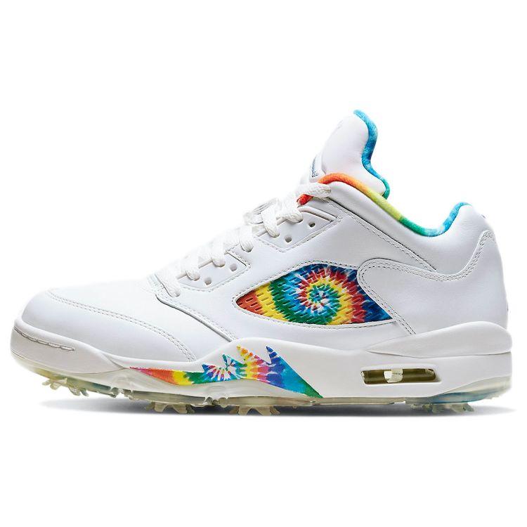 

Кроссовки унисекс Air Jordan 5 Low Golf Peace, Love и Golf White Summit-White Deep-Royal CW4205-100
