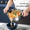 COOKER KING 304 Stainless Steel Soup Pot with Steamer Insert, 22cm