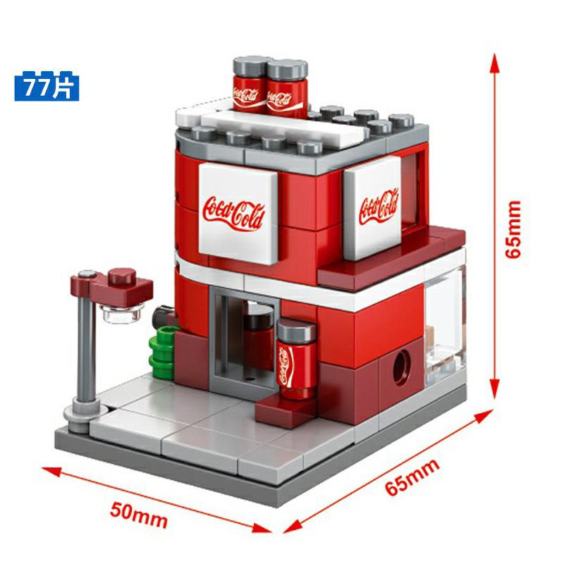 Building Blocks Mini Street View Building Blocks Compatible Building Blocks Children's Educational Assembling Building Blocks