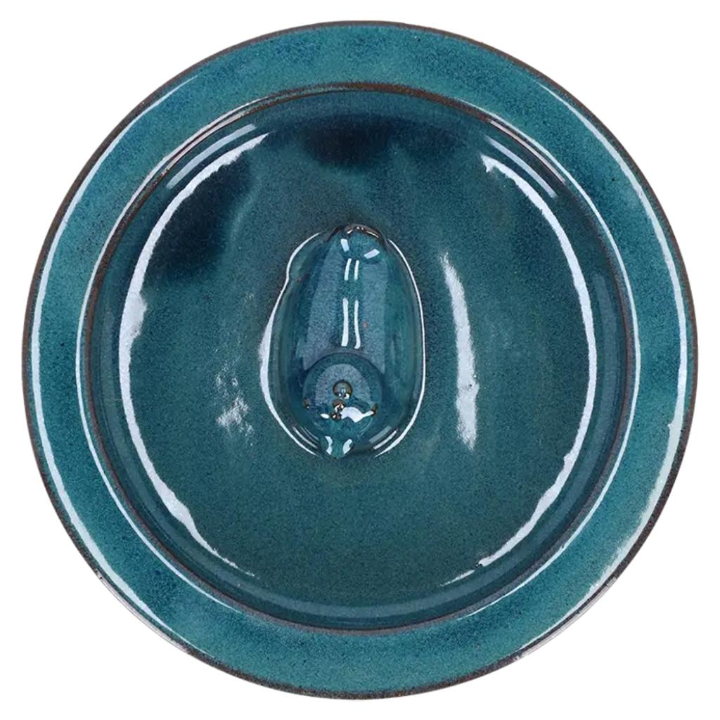 Ceramic Bird Waterer with a Duck