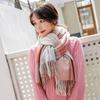 Large Plaid Wool Scarf for Women Koream Autumn Warm Shawls and Wraps Pashmina Winter Wool Scarves Blanket Echarpe Stole Ladies