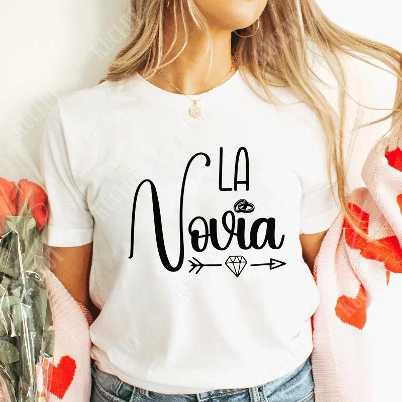 Spanish Girls Bachelorette Hen Party Tshirt Team Bride Squad Tops Women Single Farewell T-Shirt Bridal Shower Wedding Party Tees