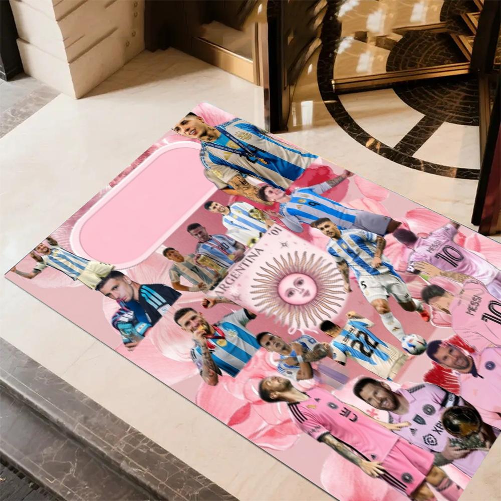Messi World Cup Floor Mat Suitable For Dining Room Entryway Game Room Bedrooms Antislip Carpet Anime Office Decor