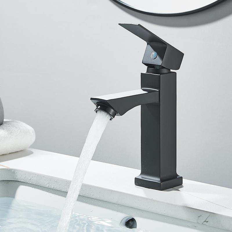 

Basin Sink Bathroom Faucet Deck Mounted Single Cold Water Basin Mixer Taps Matte Black Lavatory Sink Tap Crane матовый черный
