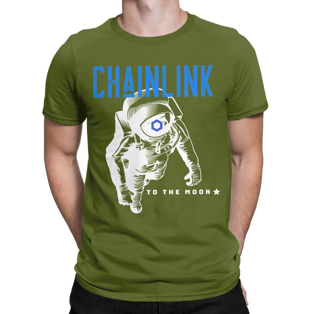Chainlink Link Cryptocurrency Moon Unisex Funny 100 Cotton Tshirt Chainlink Tops Tees For Unisex