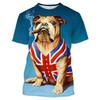 Cute Dog 3D Graphic Printed Men's T-Shirts Pet Lover O-Neck Short Sleeve Casual Kiss Me Tee Shirt