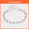 Gold Silver Metal Decorated Waist Chain With Daisy Flower Buckle For Young Women