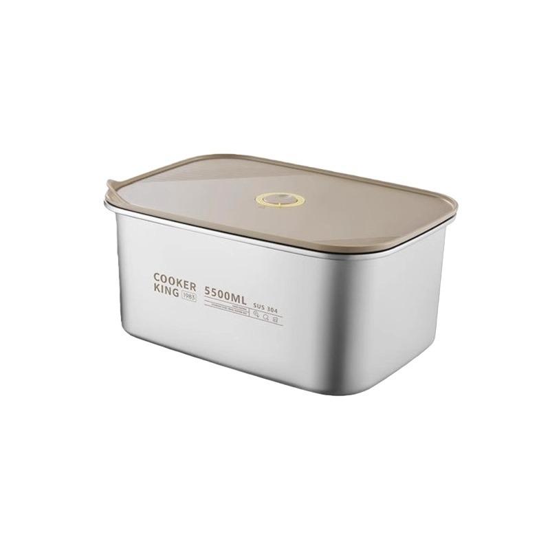 COOKER KING Food Storage Container Stainless Steel Camping Lunch Box Fruit Bento Box Refrigerator Freezer Sealed Storage Box