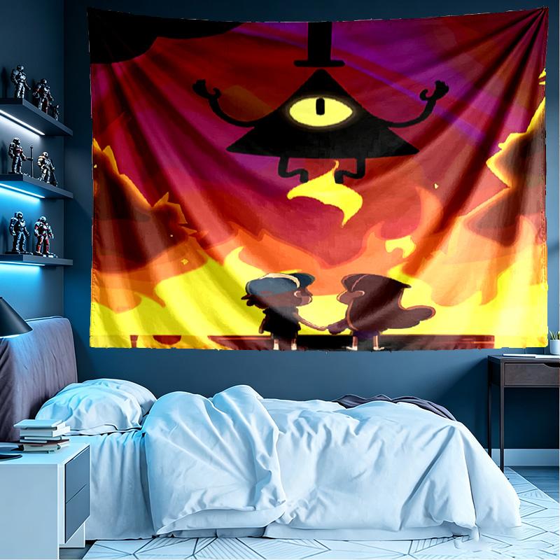 Gravity Falls Print Tapestry, Lightweight Wall Hanging, for Bedroom, Dorm, Living Room, Home Art Decor, Birthday Christmas Gift for Friends