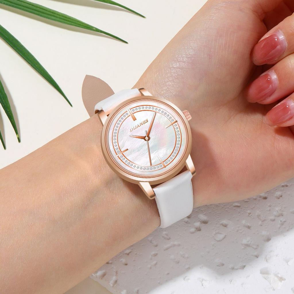 Dijanes Diamond-Encrusted Fashion Women'S Watch Big-Name Niche Retro Quartz Trend Watch Women'S Watch