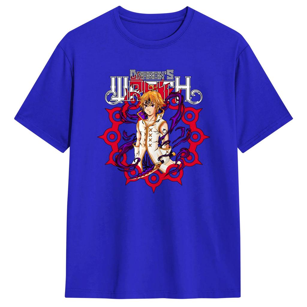 The Seven Deadly Sins Anime Cotton T Shirts Trendy Cool Tee Shirt for Unisex Beach Awesome Casual Short Sleeve Top Tees