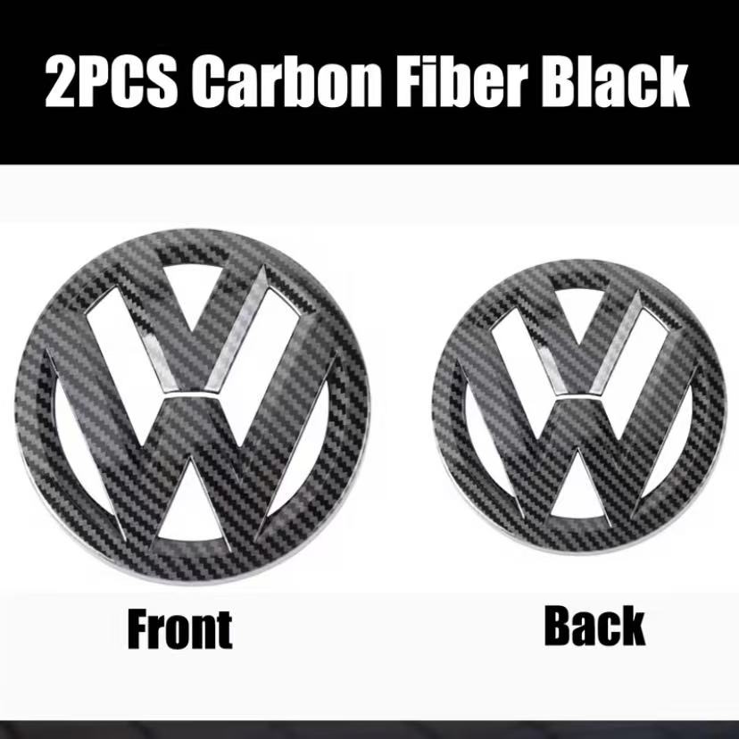 KUDFZ1 Car Logo Front Grille Rear Trunk Decoration Accessories For VW GTI Golf Polo 6 Passat Arteon Jetta CC Taigo Tiguan T-ROC Hub Cap