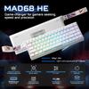 YUNZII X MADLIONS MAD68 HE Wired Mechanical Gaming Keyboard with Magnetic Hall Adjustable Actuation PBT 8K Hz Polling Rate Switches, 60% Layout,