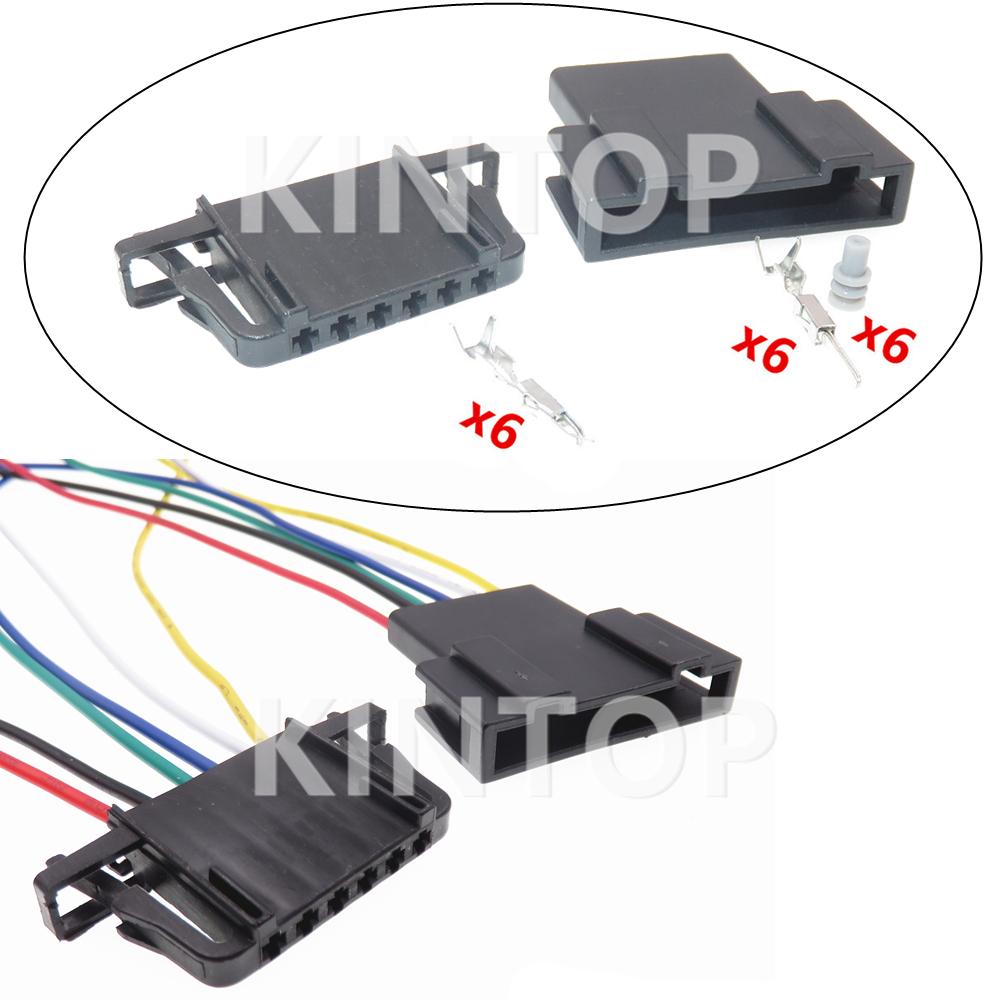

1 комплект, 6 контактов 3B0972706, автомобильная электронная вилка педали акселератора с проводами, автоматическая мужская и женская стыковочная розетка для