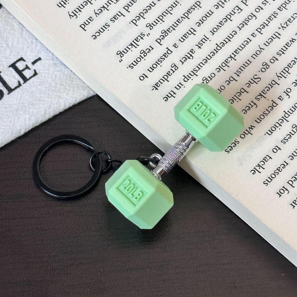 Cross-Border Sports Keychain: Creative Metal Dumbbell Pendant
