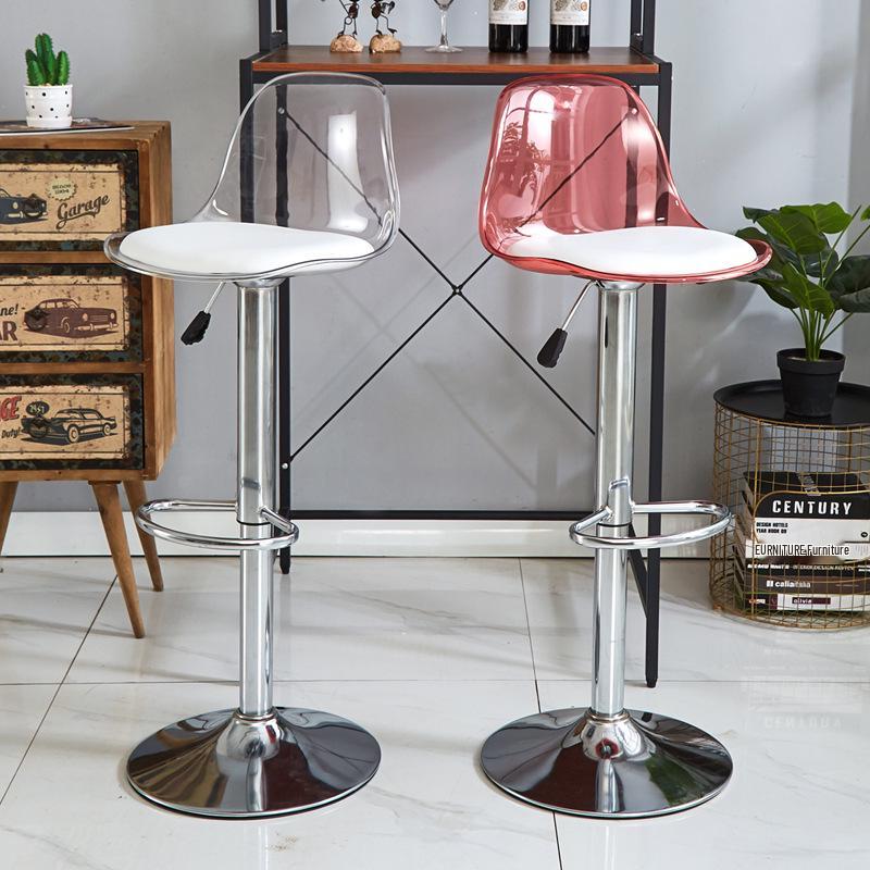 Eames Modern Minimalist Adjustable Bar Stool with Liftable Backrest