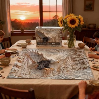 1000 Pièces/Ensemble Puzzle Aigle Sculpté Aigle Chauve Puzzle Jeu Défi Éducatif Aigle Art Animalier Puzzle Difficile Jouet Activité Familiale