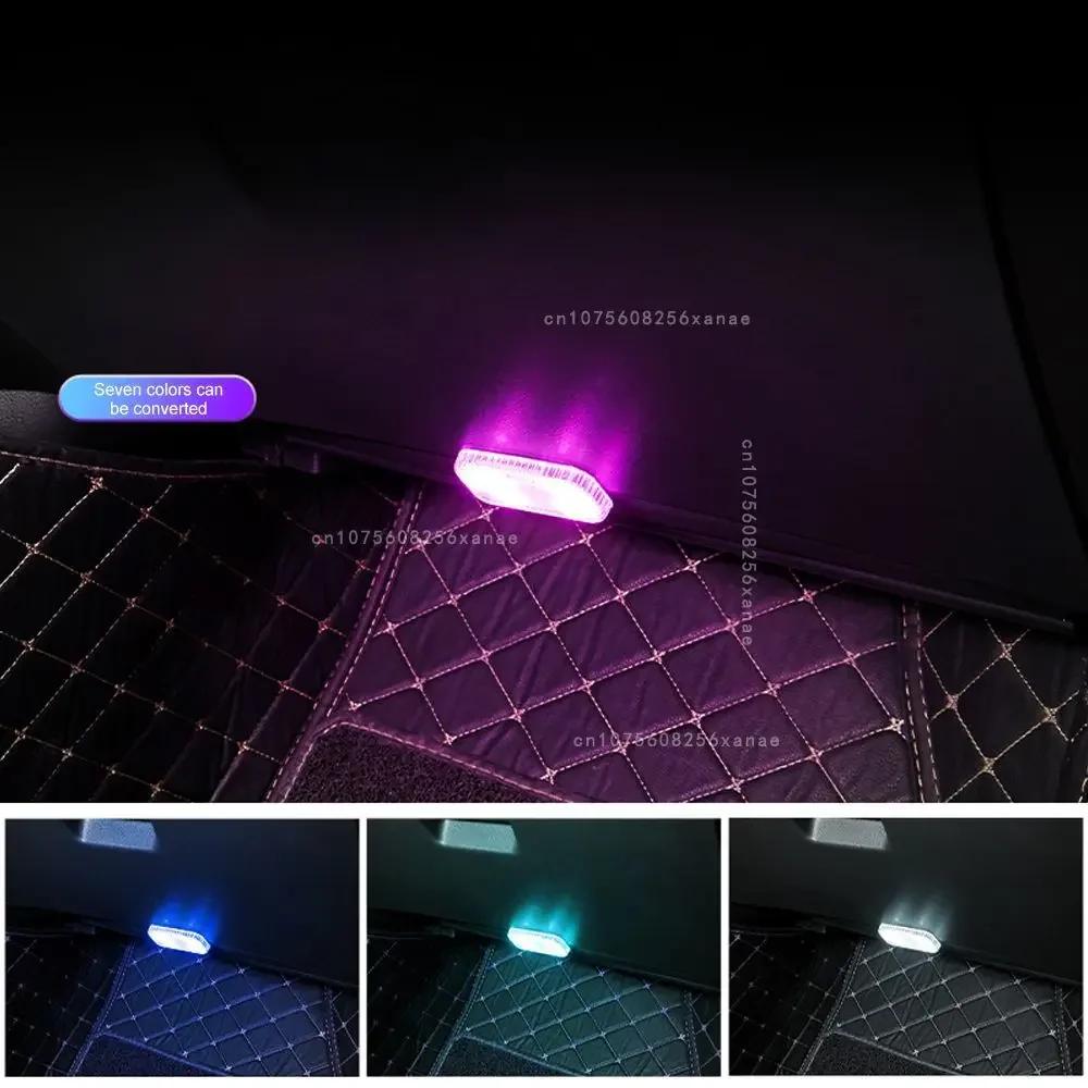 LED Car Mini Touch Light USB Charging Portable Auto Roof Ceiling Reading Night  Lamp Wireless Magnetic Decoration Ambinet Light