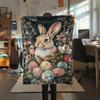 Coperta in Flanella con Stampa di Uova di Pasqua, Alta Qualità, Confortevole per Tutte le Stagioni, Decorazione per la Casa, Calore e Comfort, Perfetta per Regali di Natale