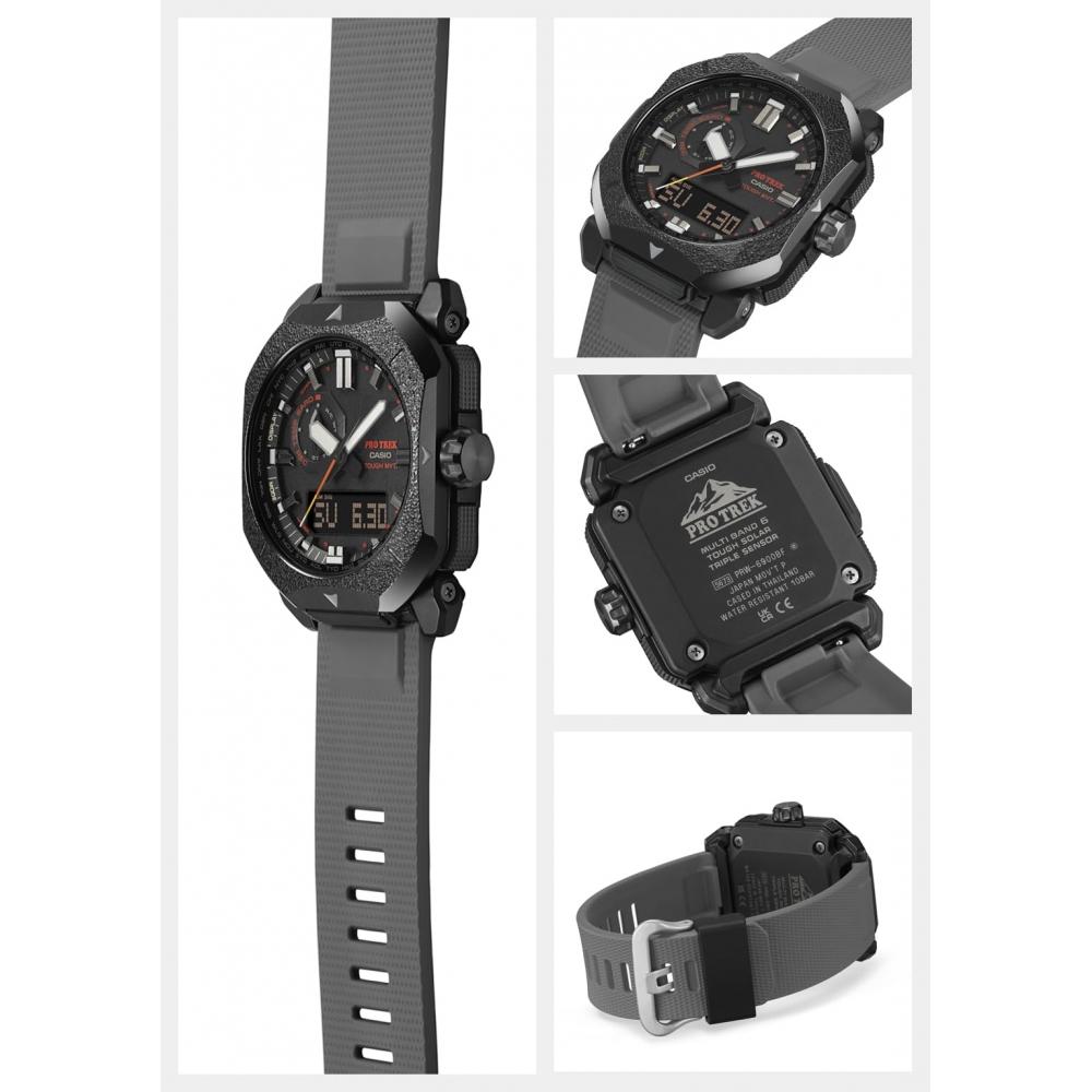 [Casio] Protrek Watch Climber Line Radio Solar Biomass Plastic PRW-6900BF-1JF Men's Gray