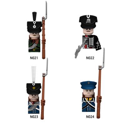 Militär Mittelalter Preußischer Schlesischer Chasseur Garde Grenadier Ritter Soldaten Figuren Armee Bausteine Waffen Ziegel Spielzeug