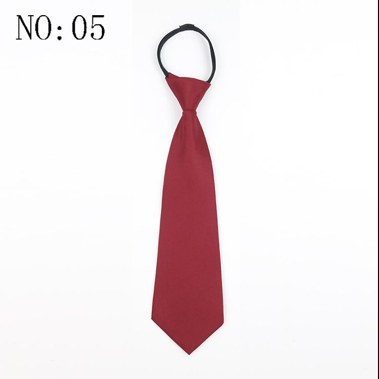 

Solid Color Zip Tie Men S, Business Dress Professional Black Red Blue, Lazy Tie