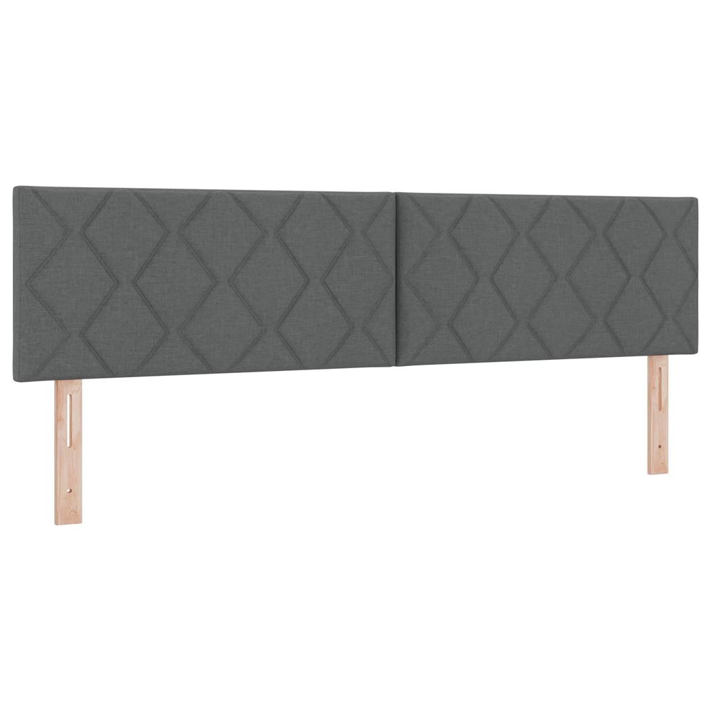 Box Spring Bed with Mattress Dark Gray 180 x 200 cm Fabric