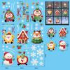 9Pcs PVC Christmas Window Stickers Removable Christmas Static Stickers  New Year Party Decor