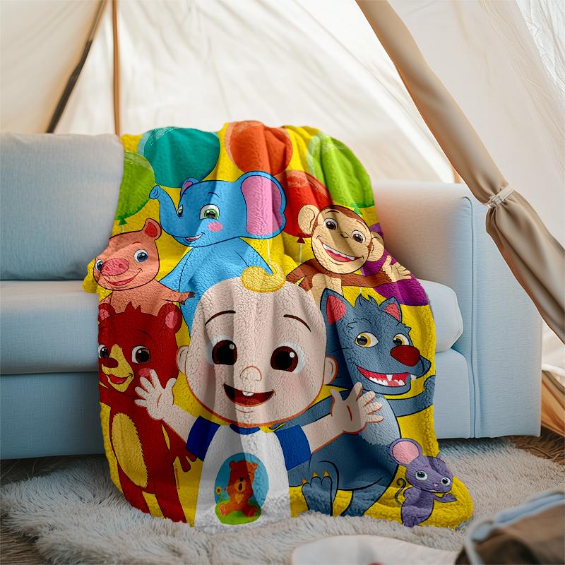 Coperta Stampata a Tema CoComelon - Perfetta per Divano, Letto, Viaggi e Uso Esterno | Lavabile in Lavatrice, Accogliente e Durevole.