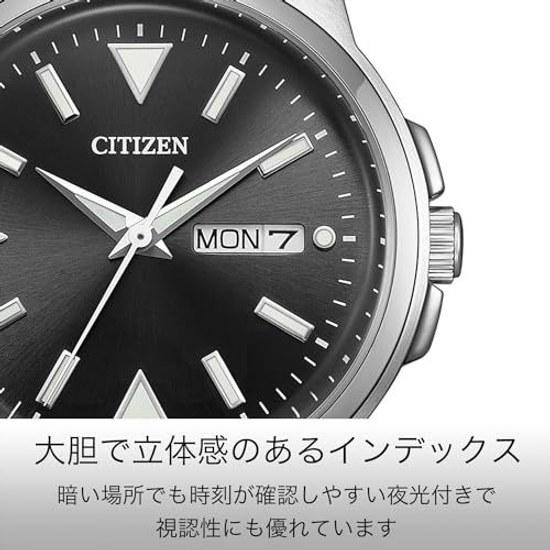 CITIZEN Watch COLLECTION BM8180-62E (Simple Solar Powered Eco-Drive Water Resistant) Mens Day Date Luminous Business Black Silver