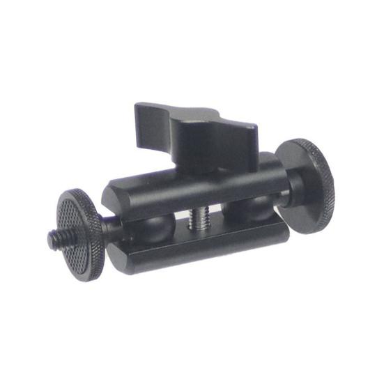 Camera Mount Clamp 360-degree Swivel 17mm Ball Head Magic Arm with Clamp Camera Adapter Clip with 1/4" Thread for GoPro Camera