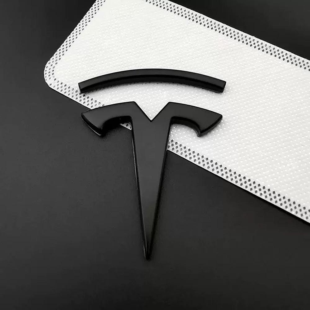 

Premium Metal Tesla Car Logo Sticker 3D Emblem Badge Decal Car Body Fender Trunk Decor for Tesla All Models чёрный