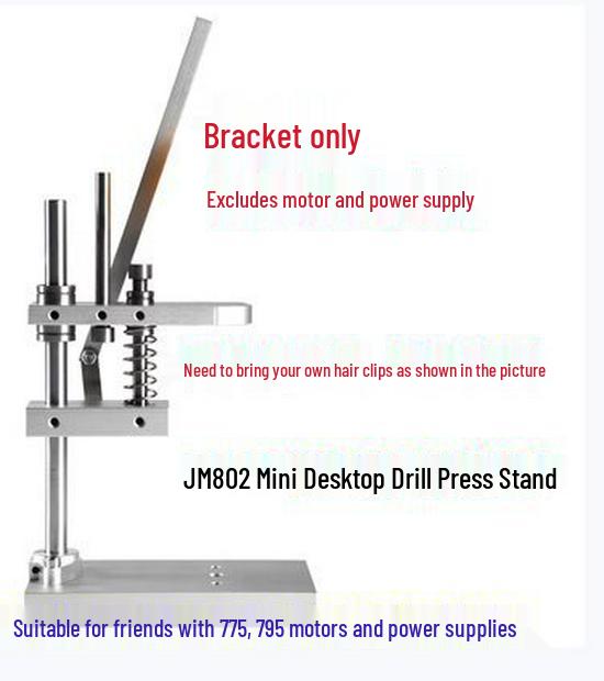 

Mini Electric Drill Press JM802 for Wood and PCB Drilling with 775 Motor