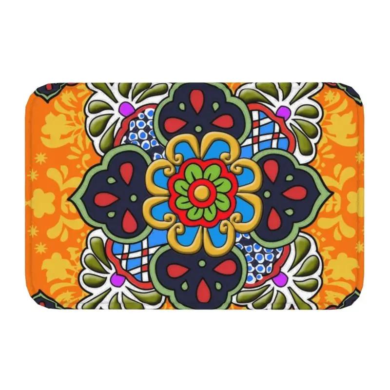Day Of The Dead Kitten Cat Sugar Skull Front Floor Door Entrance Mats Outdoor Mexican Halloween Floral Doormat Garden Carpet Rug